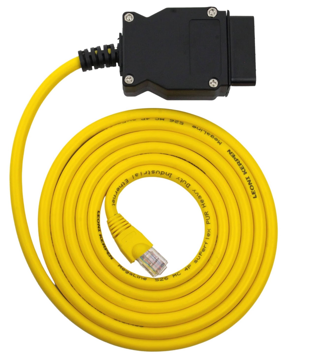 BMW ENET and OBD2 cable for remote vehicle connection